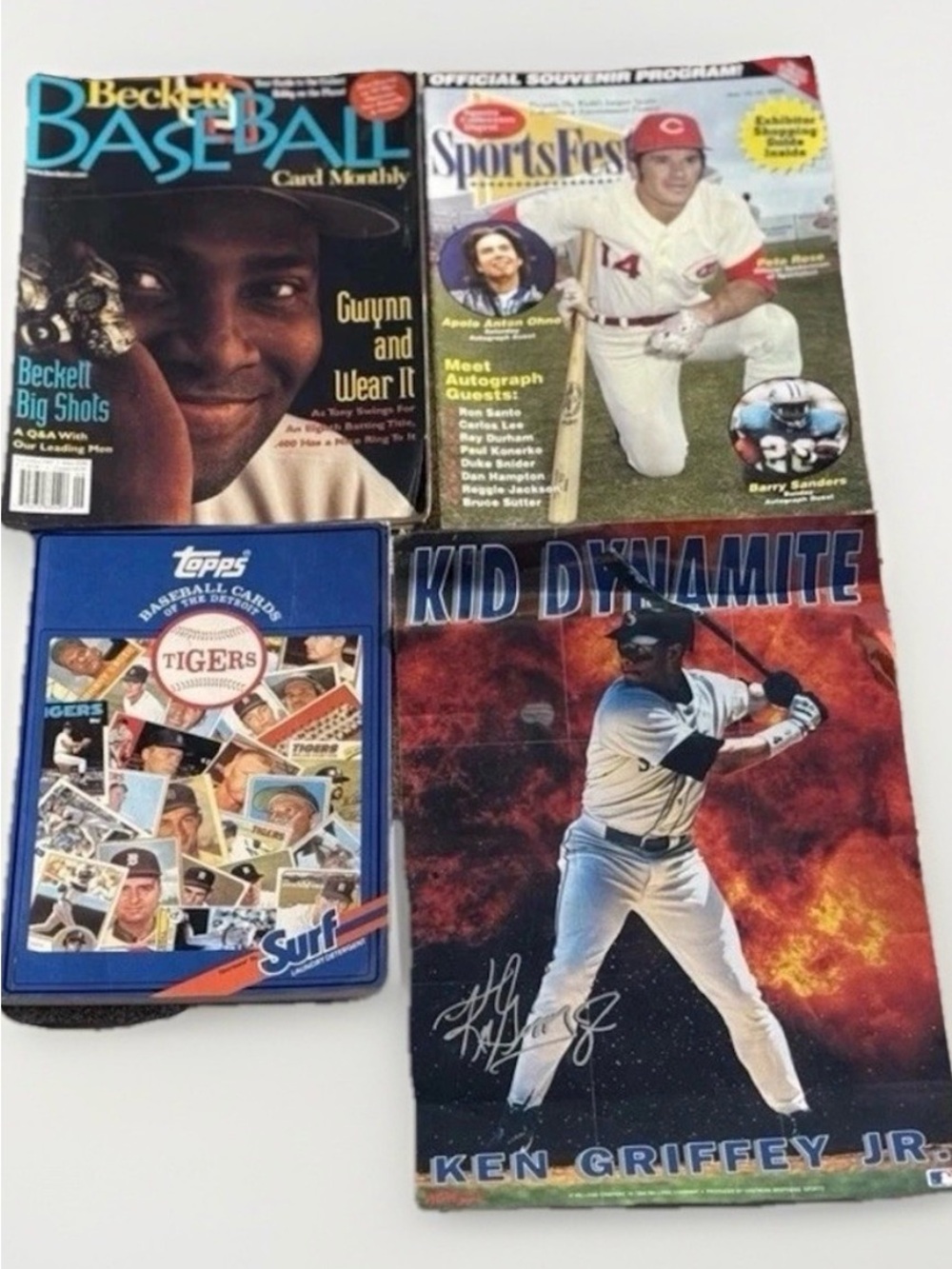 HALL OF FAME Tony Gwynn and Griffey Jr, & Pete Rose, & all Detroit Tigers cards!